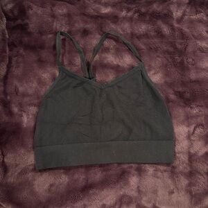 LOFT - Black Cropped Adjustable Cami